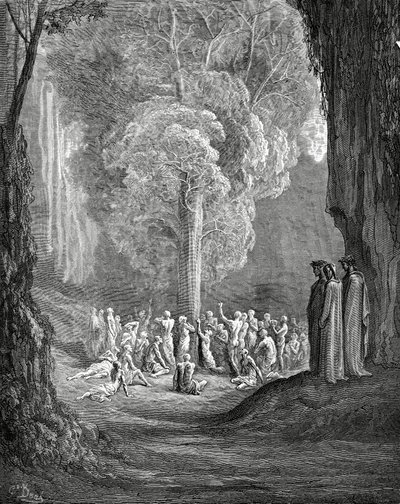 Virgil toont de boom aan Dante, 1880 door Gustave Dore